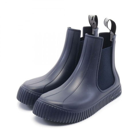 Emporio Armani Side Gore 雨鞋 X4M369 橡膠海軍藍二手男款