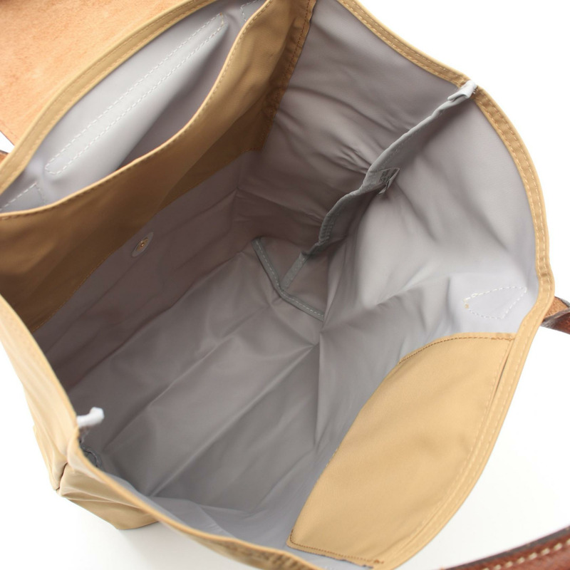 Longchamp Le Pliage Original M 購物袋手提包 10168089P86 尼龍皮革 棕色米色 全新 女款-2