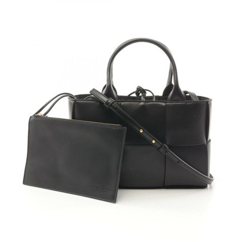 BOTTEGA VENETA miniarco 手提包 709337VCQC28425 皮革 黑色 全新 女款