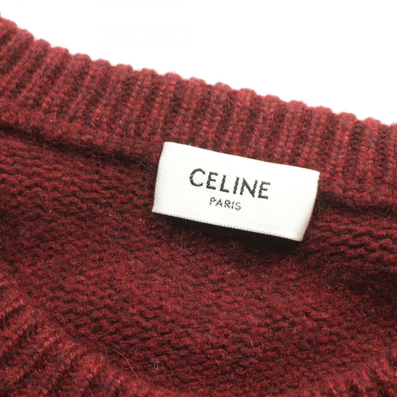 CELINE 針織毛衣 XL 號 A082384D 羊絨波爾多二手-2