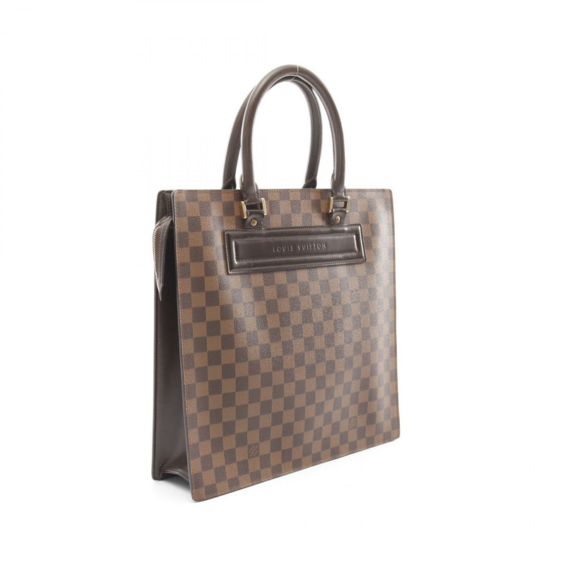 LOUIS VUITTON 威尼斯 GM 手提包 N51146 Damier 帆布棕色 Ebene 二手女士 LV-1