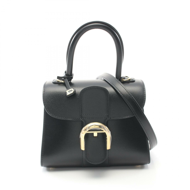 Delvaux 女士單肩斜背包 AA0406AAM099ZDO 皮革 黑色 全新-0