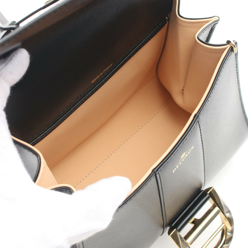 Delvaux 女士單肩斜背包 AA0406AAM099ZDO 皮革 黑色 全新-2