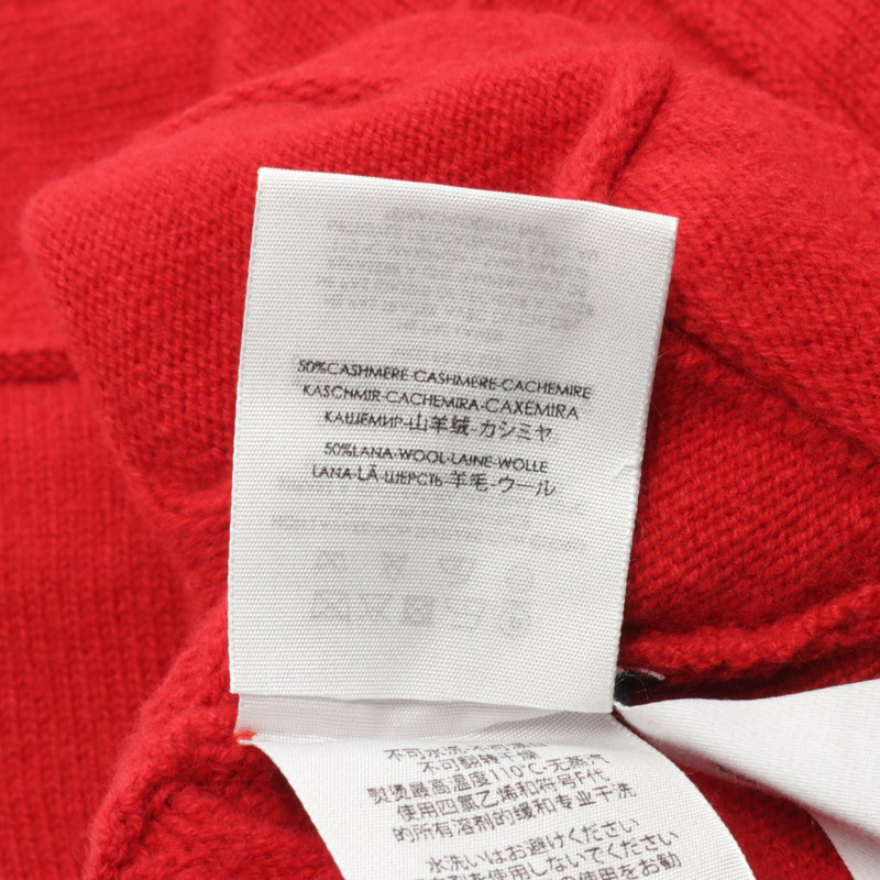 BOTTEGA VENETA Intrecciato 圍巾 羊毛 羊絨 紅色 二手 男女通用-2
