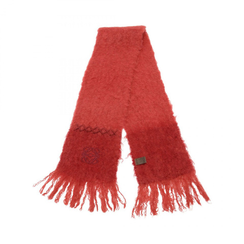 LOEWE anagram 圍巾 羊毛 Moheya 紅 二手 女士