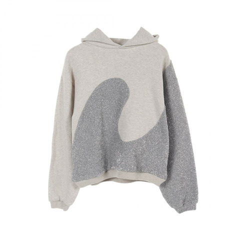 Dior × ERL 連帽衫上衣 313J646A0815 棉質聚酯灰色銀色二手男款 M