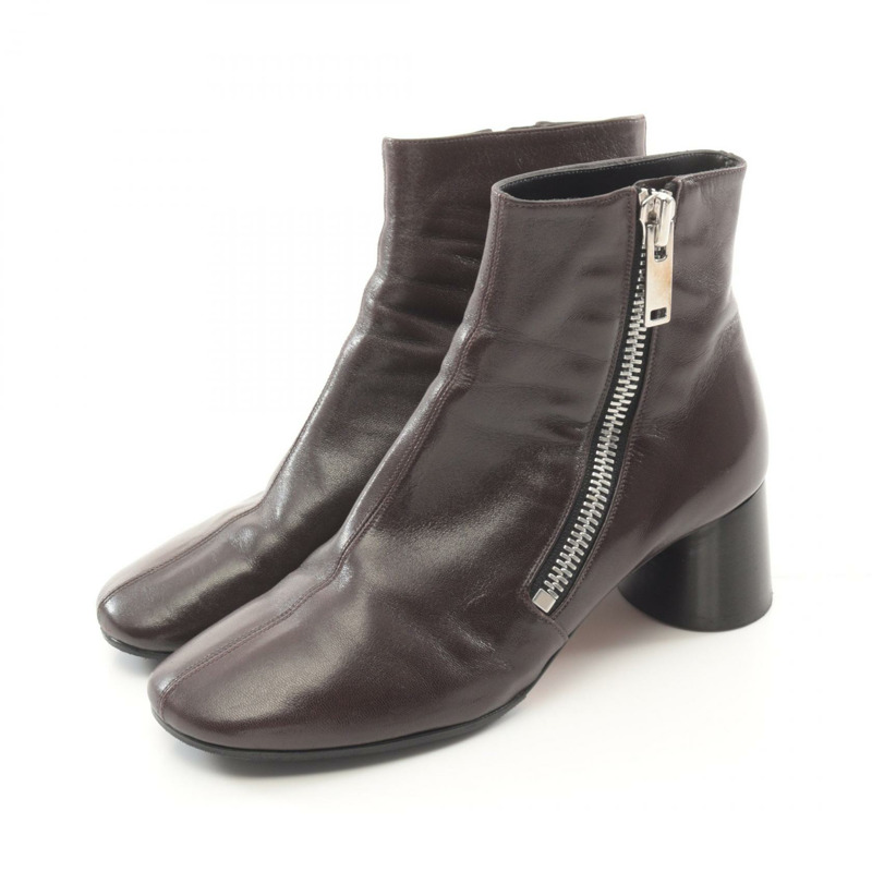CELINE 靴子 棕色 皮革 二手 女款 36.1/2 碼-0