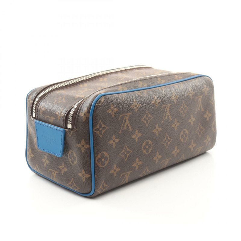路易威登 Dopp kit 商務手拿包 M12642 Monogram 孟加錫靛藍色-1