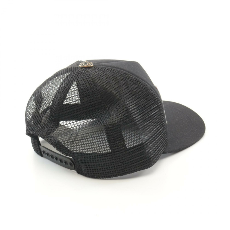 CHROME HEARTS 卡車司機帽 CH PATCH CROSS BALL 棒球帽 棉質 黑色 二手 男式-1