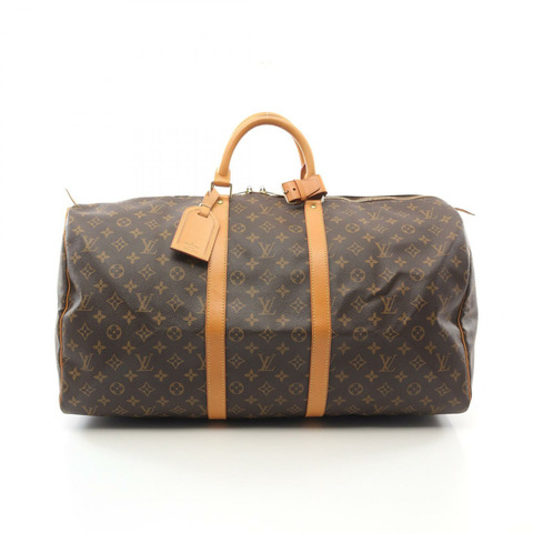 LOUIS VUITTON Keepall 55 手提波士頓包 M41424 Monogram 棕色 二手中性 LV