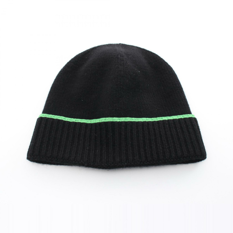 BOTTEGA VENETA 針織帽 羊毛羊絨 黑色 綠色 二手 男士-0