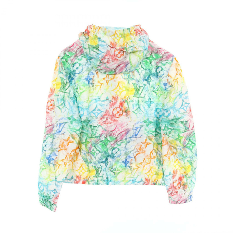 路易威登 Pastel Monogram Blouson 連帽衫外套 尼龍 白色 綠色 二手男款-1