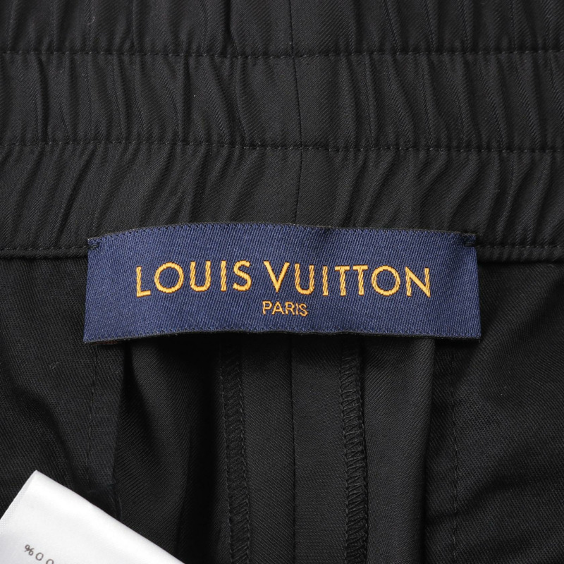 LOUIS VUITTON 慢跑褲 褲子 HKP03WZJN 羊毛 尼龍 黑色 二手 男士 #36-2