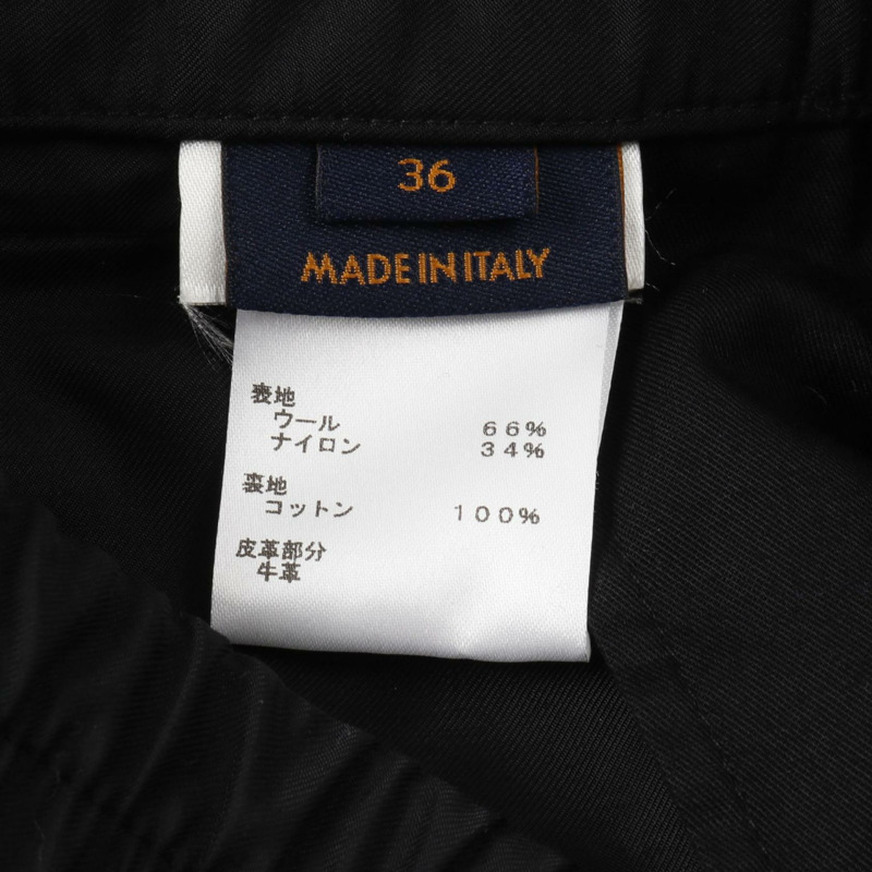 LOUIS VUITTON 慢跑褲 褲子 HKP03WZJN 羊毛 尼龍 黑色 二手 男士 #36-3