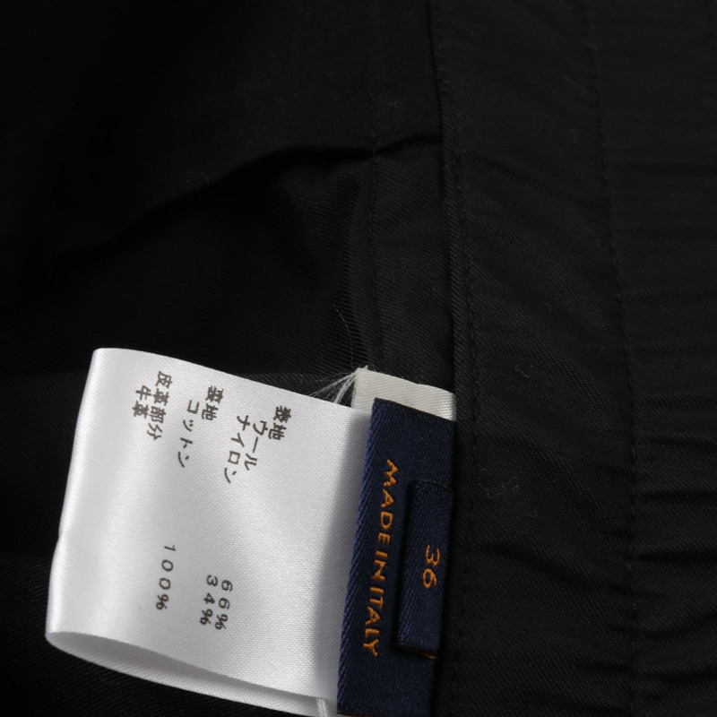 LOUIS VUITTON 慢跑褲 褲子 HKP03WZJN 羊毛 尼龍 黑色 二手 男士 #36-7
