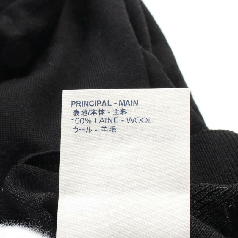 LOUIS VUITTON 字母印花 Polo 衫 HFN17W 羊毛 黑色 二手 男款 XS-4