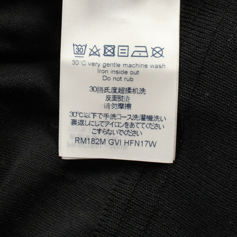 LOUIS VUITTON 字母印花 Polo 衫 HFN17W 羊毛 黑色 二手 男款 XS-5