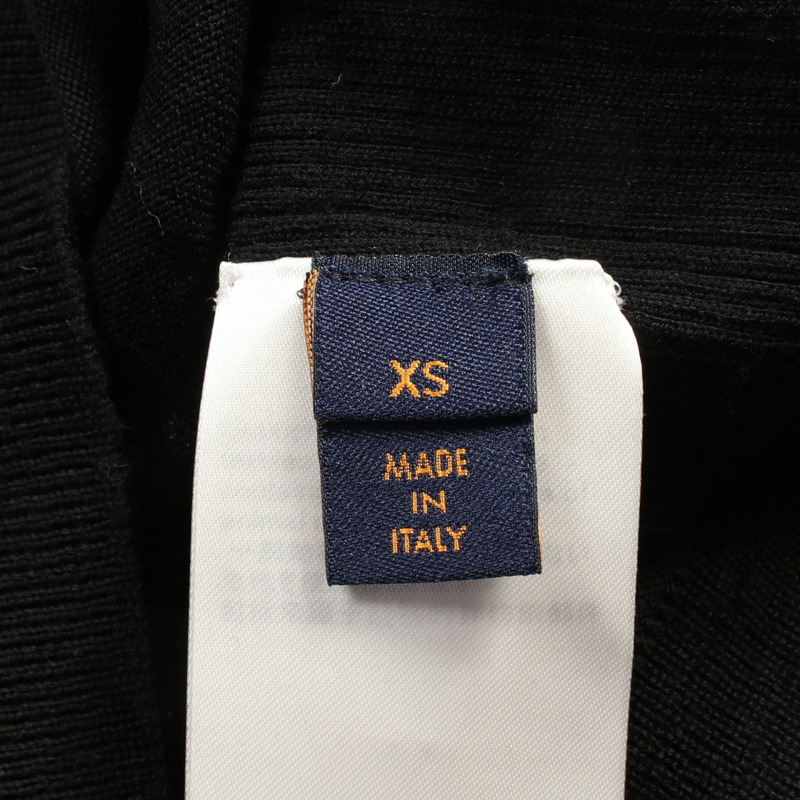 LOUIS VUITTON 字母印花 Polo 衫 HFN17W 羊毛 黑色 二手 男款 XS-7