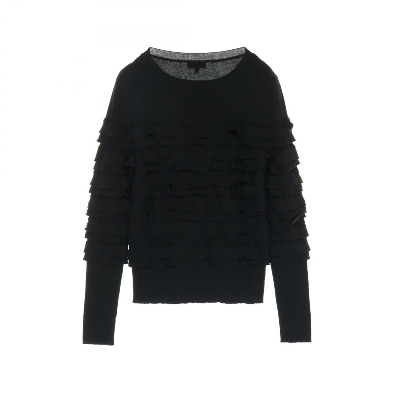 香奈兒 (CHANEL) 黑色羊毛針織衫 P62570K48045 二手 女款 36 碼 CC Coco-1