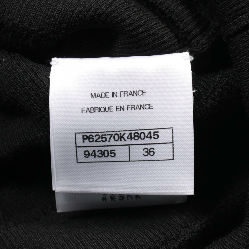 香奈兒 (CHANEL) 黑色羊毛針織衫 P62570K48045 二手 女款 36 碼 CC Coco-3