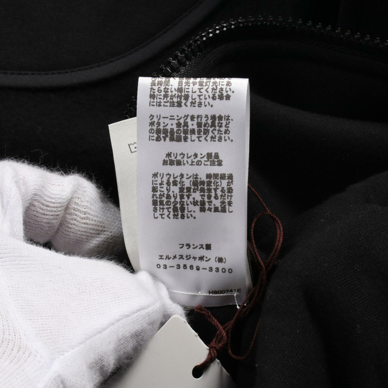 HERMES 連帽衫上衣外套 棉質 黑色 二手 女款 S 碼-4