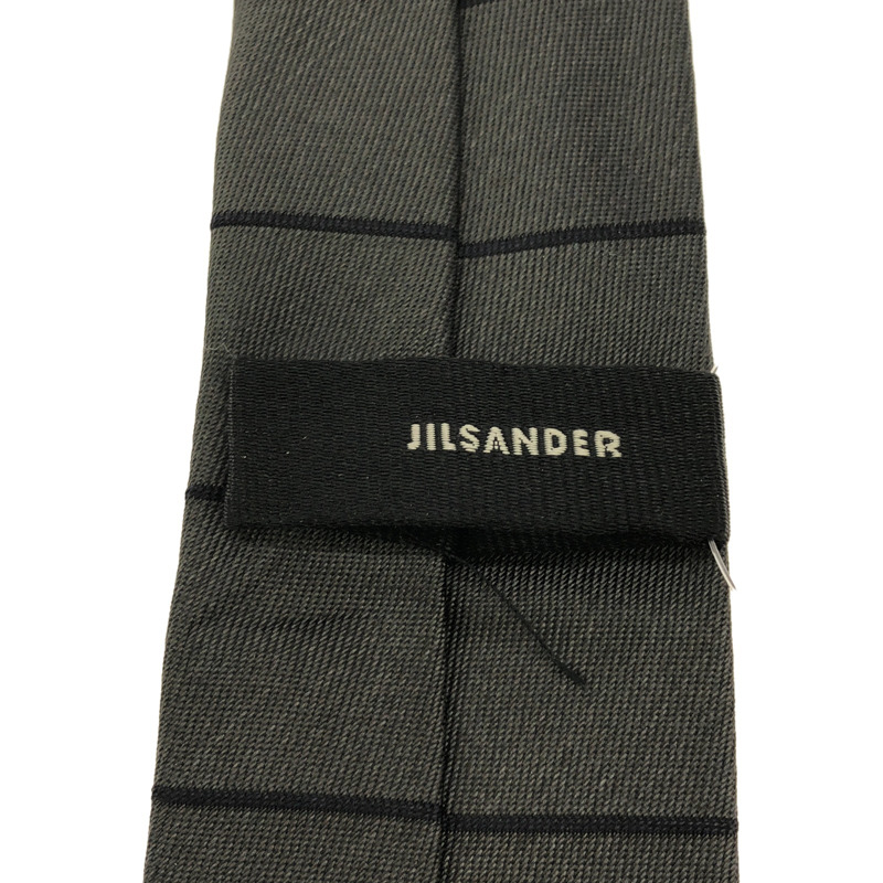JIL SANDER 領帶 絲綢 領帶 絲綢 灰色 二手 男裝-3