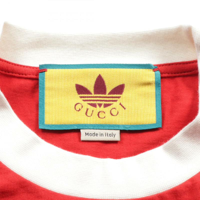 GUCCI x adidas 三葉草洋裝 693537 純棉 紅白配色 二手 女款 XS 碼-2