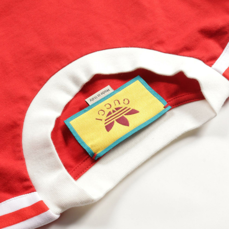 GUCCI x adidas 三葉草洋裝 693537 純棉 紅白配色 二手 女款 XS 碼-4