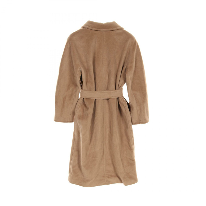 MAX MARA Madame 皮革圖示大衣 其他大衣 101801 羊毛 羊絨 米色 二手 女裝-1
