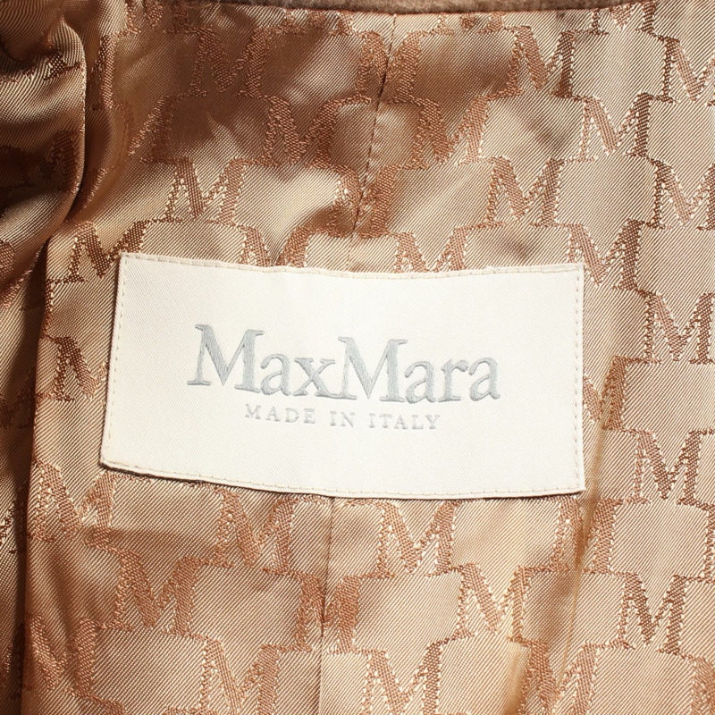 MAX MARA Madame 皮革圖示大衣 其他大衣 101801 羊毛 羊絨 米色 二手 女裝-2