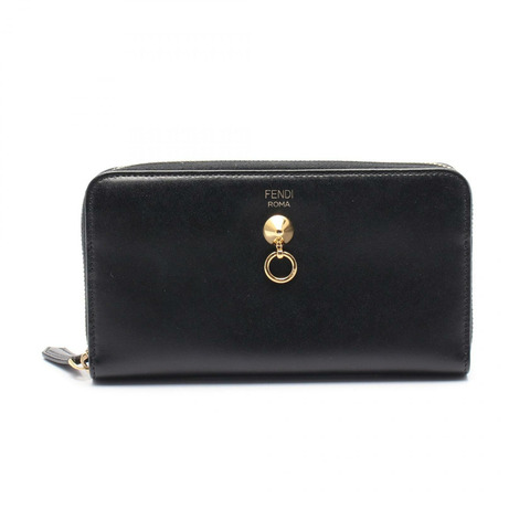 FENDI By the way Around 長版皮夾 8M0299 皮革 黑色 二手 女士