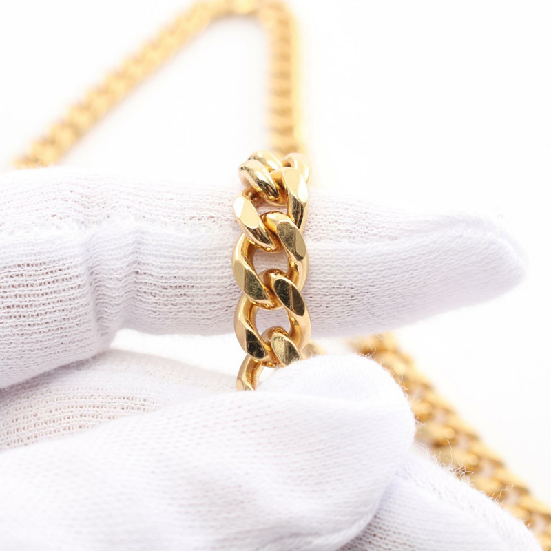 CELINE Triomphe 迷你鏈條 Claude 單肩包 10L843DPV 皮革 黑色 二手-8