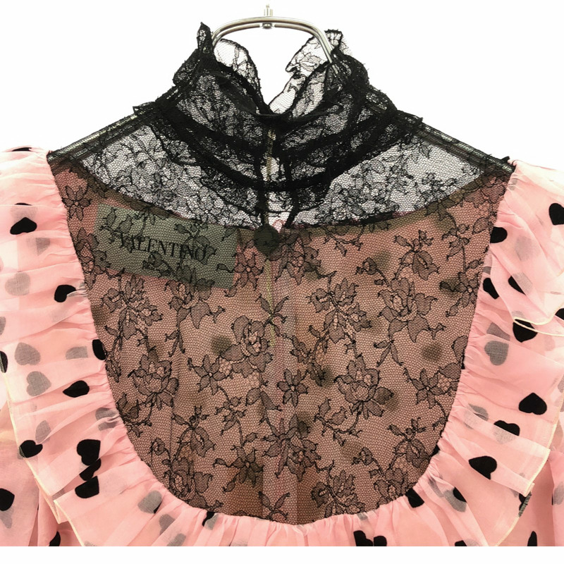 Valentino 長洋裝 洋裝 QB3VD7Y046D 真絲 粉紅色 二手 女款-2
