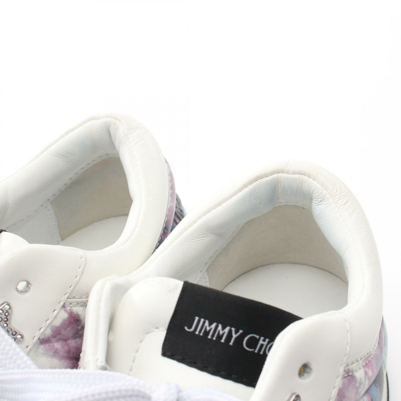 JIMMY CHOO Hawaii 繫帶運動鞋 皮革 白色 多色 二手 女士-8