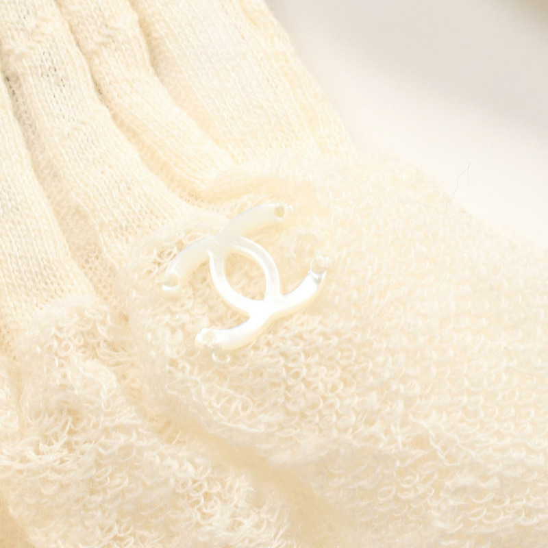 香奈兒針織毛衣 P54798K07148 羊毛尼龍混紡 米色 二手 女款 36碼-8