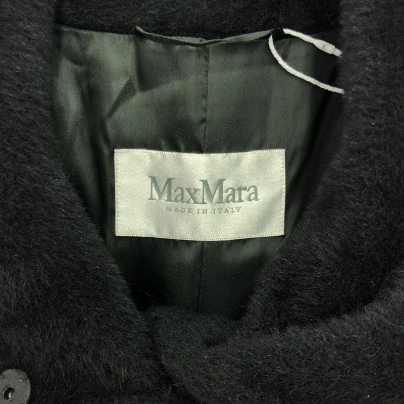 MAX MARA 長版大衣,缺腰帶 其他大衣 10163773 羊毛 黑色 二手 女款-4