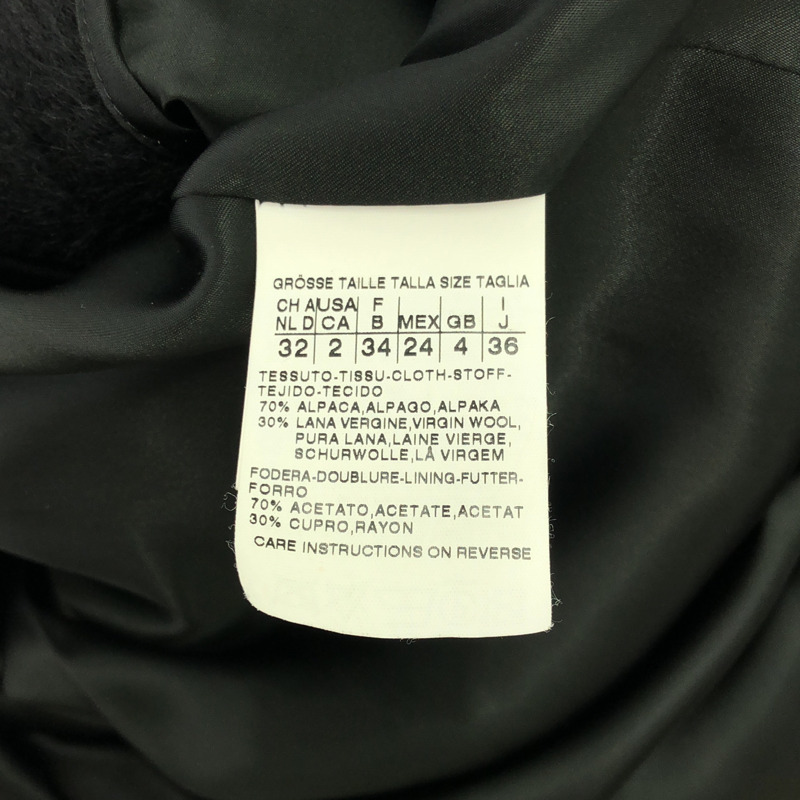 MAX MARA 長版大衣,缺腰帶 其他大衣 10163773 羊毛 黑色 二手 女款-5