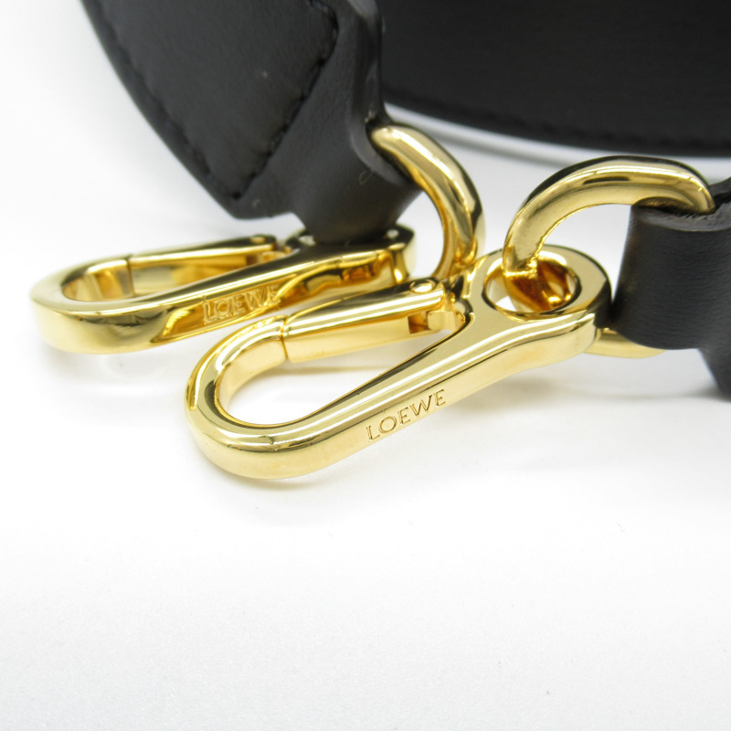 LOEWE 肩帶 肩帶 皮革 黑色 二手 女士-2