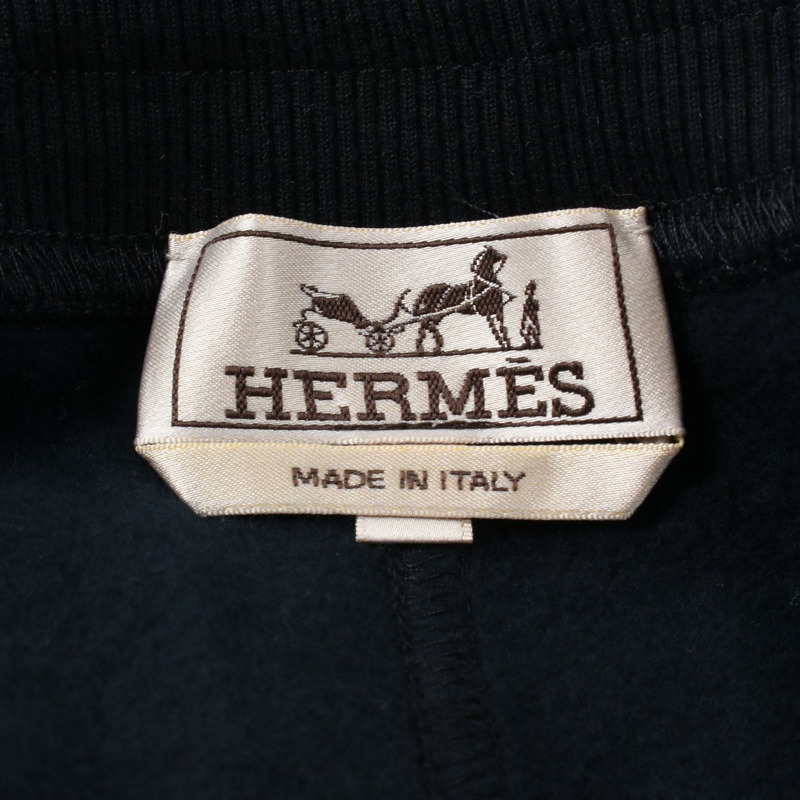 HERMES 褲子 M 號 棉質羊絨 海軍藍 二手男式-2