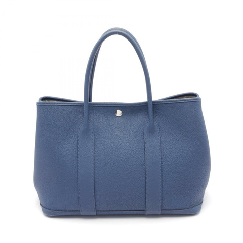 HERMES Garden party PM 手提包 C Negonda 皮革 藍色 brighton 二手 SHW