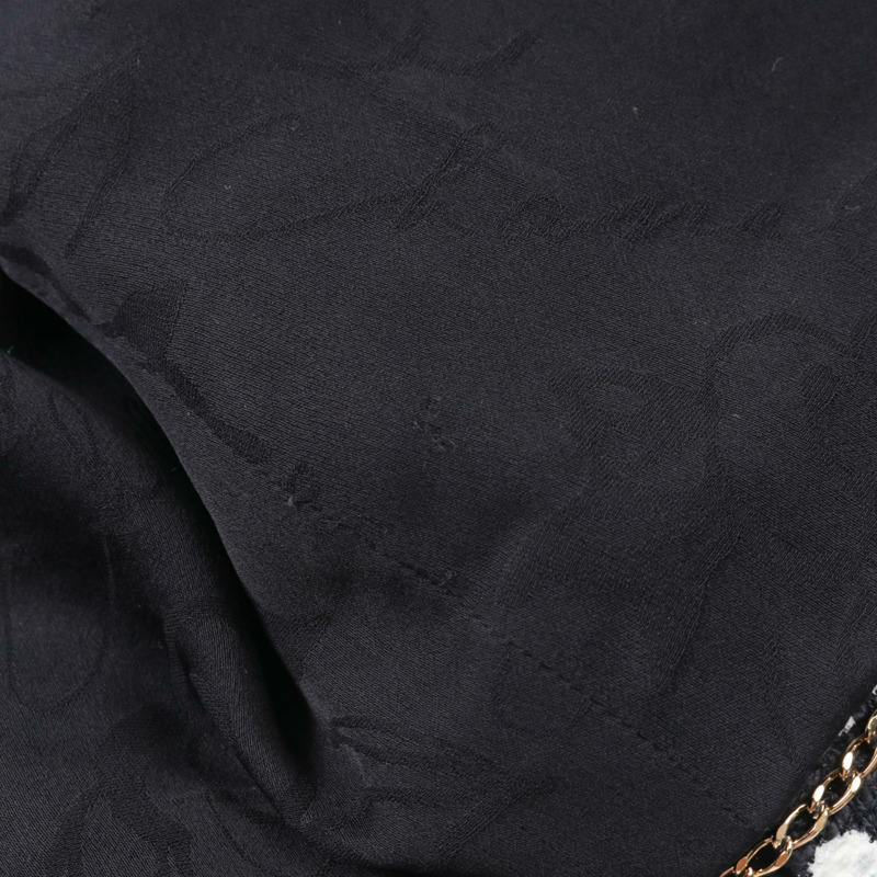 香奈兒 COCO 標誌紐帶 無色外套 P51354V38405 棉質 黑色 多色 二手 女-6