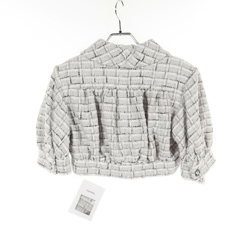 香奈兒其他外套 P71855V63403 聚酯纖維/人造絲/棉混紡 灰色 二手 女款-1