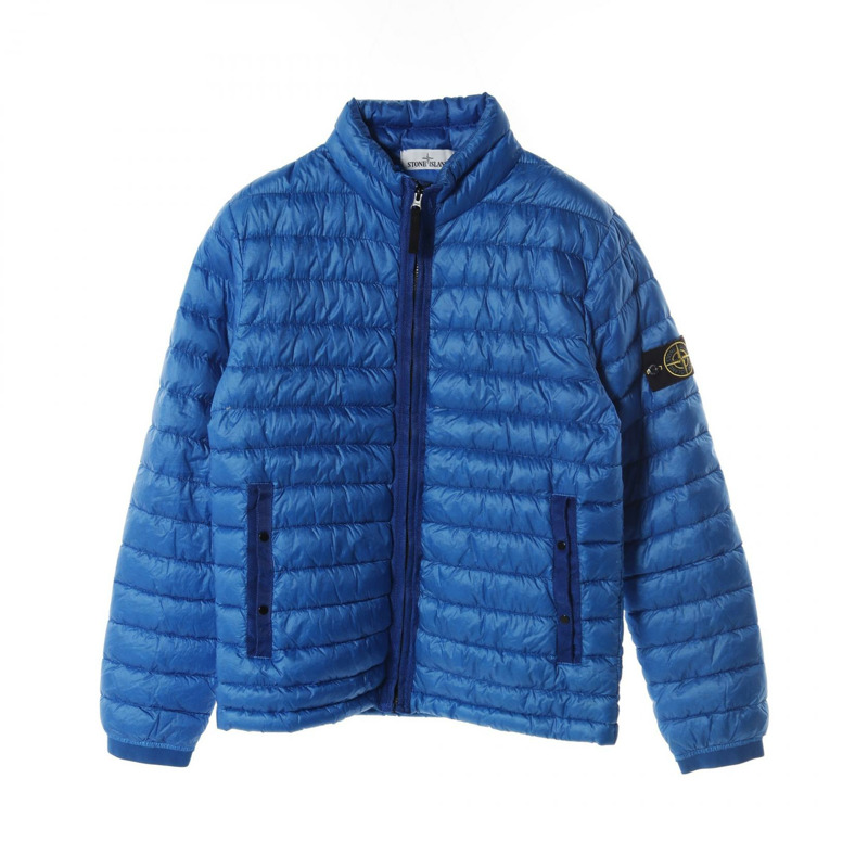 STONE ISLAND GARMENT DYED DOWN 羽絨外套 631541724 尼龍 藍色 二手 男士-0