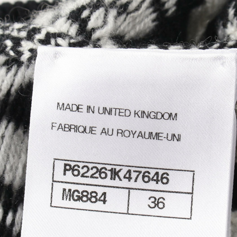 香奈兒 Coco Neige 半身裙 P62261K47646 羊絨黑白配色 二手 女款 36碼-4