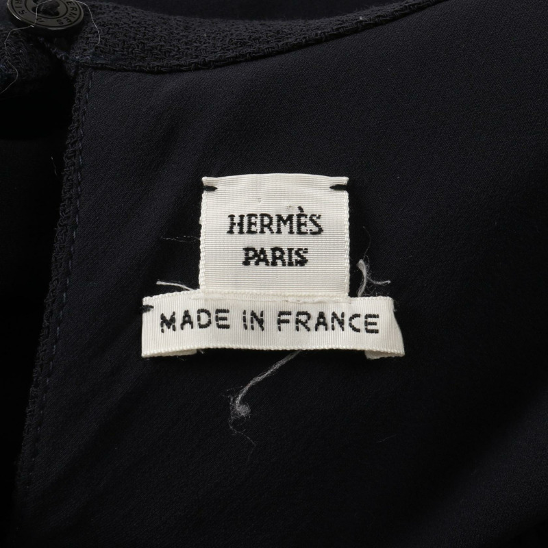 愛馬仕黑色羊毛連身裙，二手女款，尺寸38-2