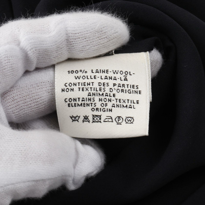 愛馬仕黑色羊毛連身裙，二手女款，尺寸38-3