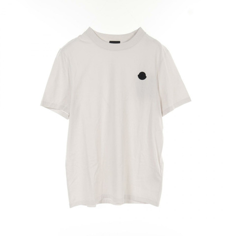 MONCLER 垂直橡膠標誌 T 卹 8C00007 棉灰色二手男款