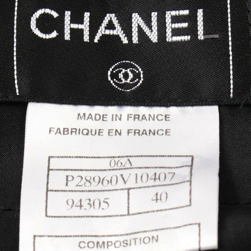 CHANEL 半身裙 P28960 羊毛 黑色 二手 女款 40 碼-6