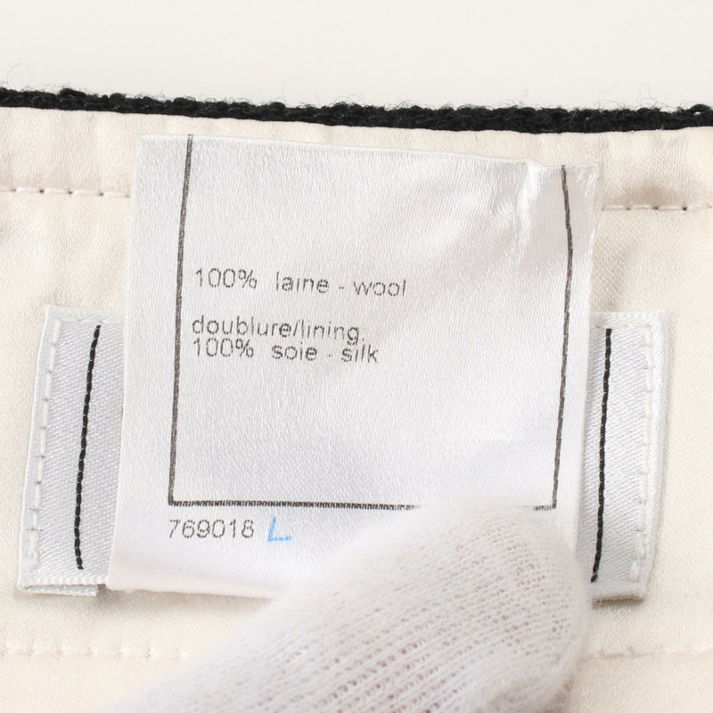 CHANEL 半身裙 P29416 羊毛 黑色 二手 女款 42 碼-4
