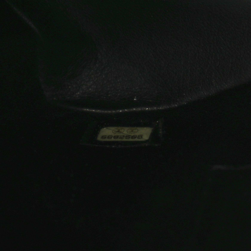 CHANEL Medallion 手提包 A01804 皮革黑二手 SHW-4